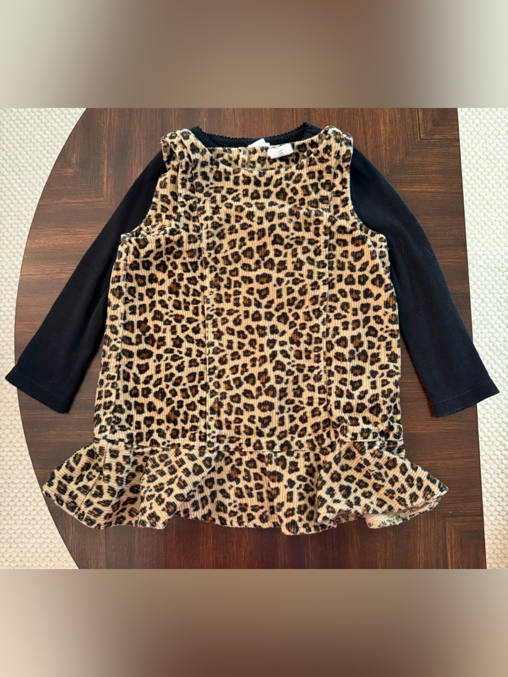 Leopard print corduroy jumper and matching top
